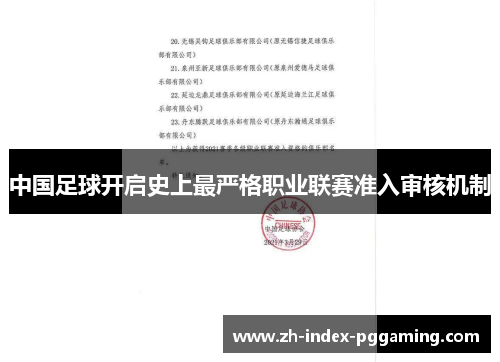 中国足球开启史上最严格职业联赛准入审核机制